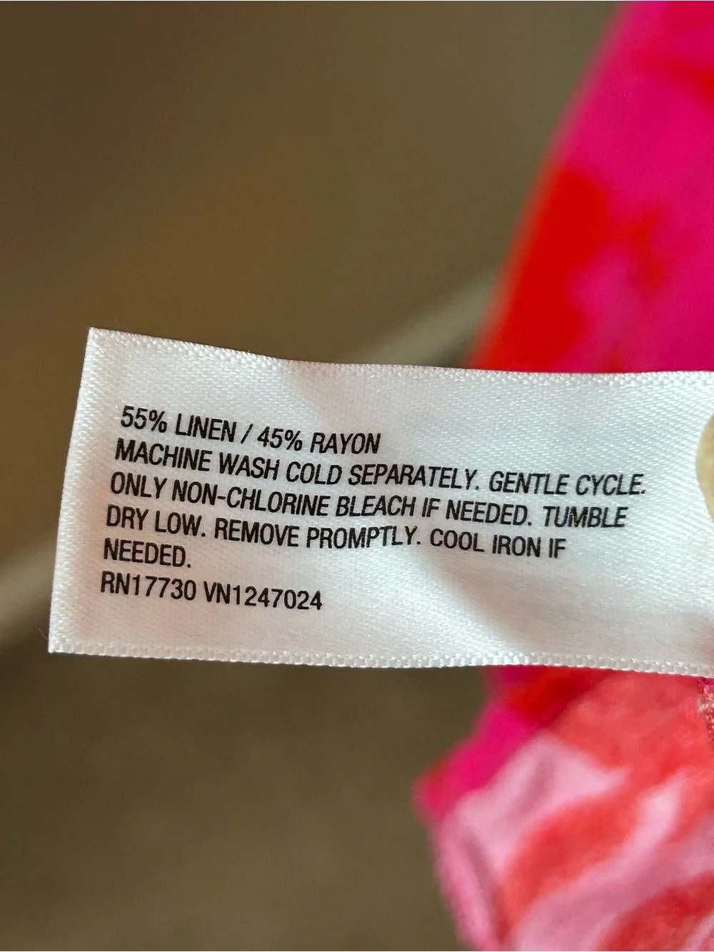 kate Spade x Target Classic Rose Linen Long Sleeve Maxi Dress Pink/Red Sz XL.